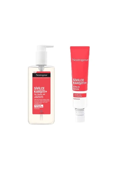 NEUTROGENA Sivilce Karşıtı Yüz Yıkama Jeli 200ml + Sivilce Karşıtı Günlük Serum 2'li Set ürün görseli 1