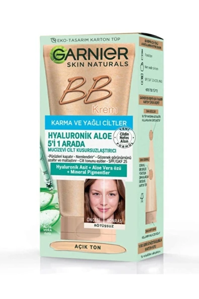 GARNİER Bb Krem 5 I 1 Arada Yağlı Karma Ciltler Açık Ton 40ml ürün görseli 1