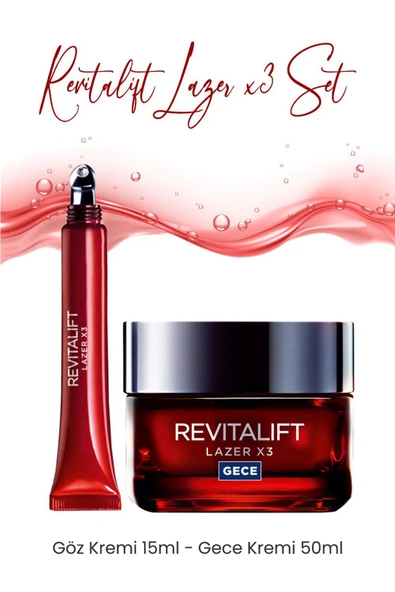 L'OREAL PARİS Loreal Paris Revitalift Lazer X3 Gece ve Göz Kremi ürün görseli 1