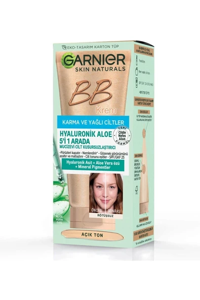 GARNİER Bb Krem Karma Yağlı Ciltler Açık Ton ürün görseli 1