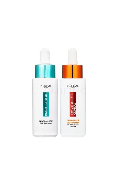 L'OREAL PARİS Revitalift saf C Aydınlatıcı Serum gündüz + Bright Reveal Serum gece ürün görseli 1