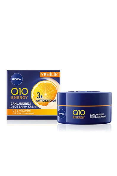 NIVEA Q10 Energy C Vitamini İçeren Gece Bakım Kremi 50 ml ürün görseli 1