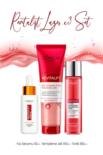 L'OREAL PARİS Revitalift Lazer Bakım Seti 10 ürün görseli 1