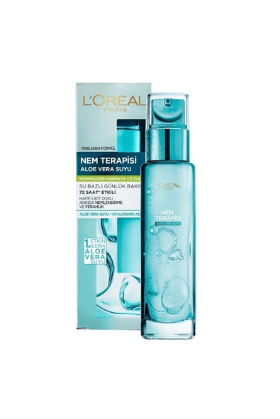 L'OREAL PARİS Loreal Nem Terapisi Aloe Vera Suyu Normalden Karmaya Ciltler Su Bazlı Günlük Bakım 70 ml ürün görseli 1