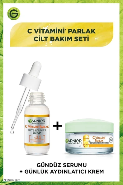GARNİER C Vitamin Serum (Niasinamid + Salisilik Asit) + C Vitamin Nemlendirici Krem ( C Vitamini + Limon) ürün görseli 1