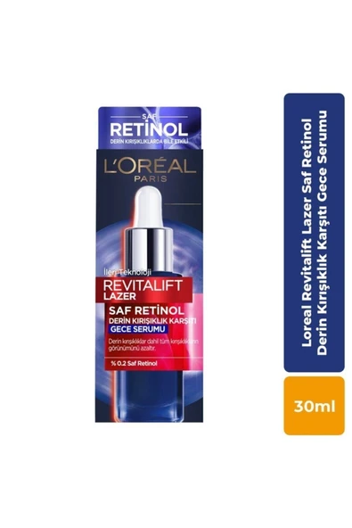 L'OREAL PARİS - Revitalift Lazer Saf Retinol Derin Kırışıklık Karşıtı Gece Serumu 30 ml ürün görseli 1