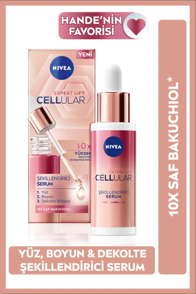 NIVEA Cellular Expert Lift Şekillendirici Serum 30ml, Yüz, Boyun Ve Dekolte Bölgesi Yaşlanma Karşıtı PR ürün görseli 1