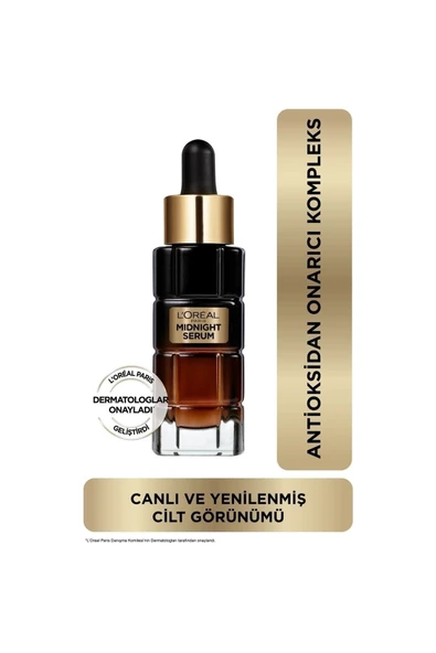L'OREAL PARİS Loreal Midnight Serum Skin Renewal & Skin Appearance Revitalization Effective - 30 Ml ürün görseli 1