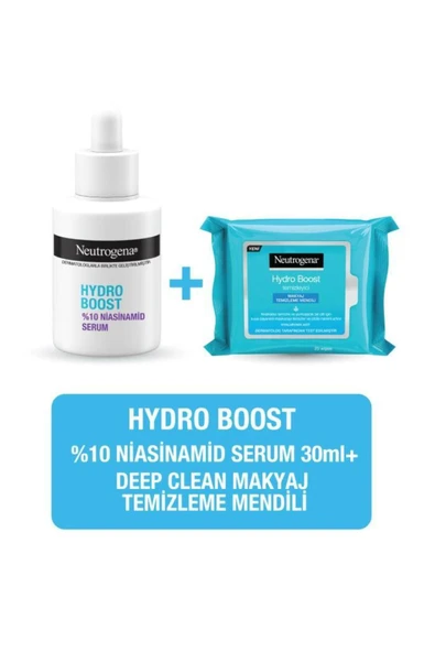 NEUTROGENA Hydro Boost Niasinamid Serum + Makyaj Temizleme Mendili ürün görseli 1