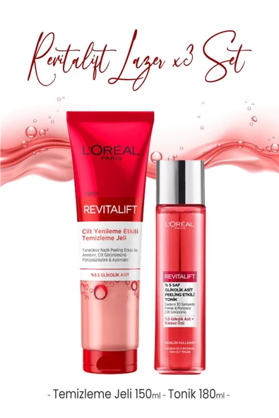 L'OREAL PARİS Loreal Paris Revitalift Tonik 180 ml ve Temizleme Jeli 150 ml ürün görseli 1