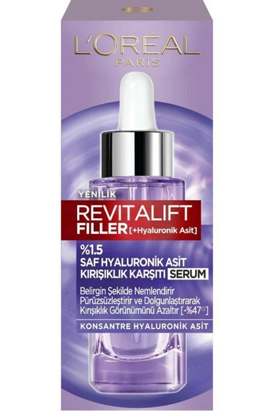 L'OREAL PARİS Hyaluronik Asit Kırışıklık Karşıtı Dolgunlaştırıcı Serum - Revitalift Filler %1.5 Saf 30 ml ürün görseli 1