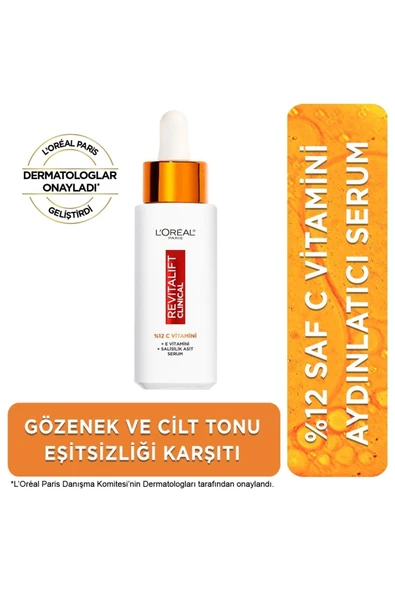 L'OREAL PARİS Revitalift Clinical %12 Saf C Vitamini Aydınlatıcı Serum 30ml ürün görseli 1