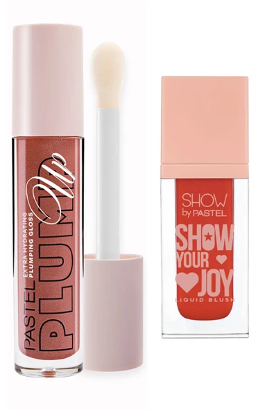 SHOW BY PASTEL Show Your Joy Liquid Blush - Likit Allık 52 + Dolgunlaştıran Dudak Parlatıcısı 202 Loverdose ürün görseli 1