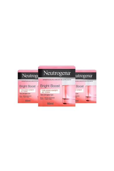 NEUTROGENA Bright Boost Yaşlanma Karşıtı Jel Krem 50 ml X 3 ürün görseli 1