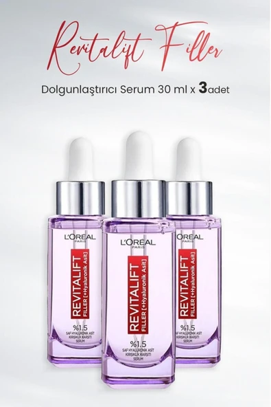 L'OREAL PARİS Loreal Paris Revitalift Filler Dolgunlaştırıcı Serum 30 ml x 3 Adet ürün görseli 1