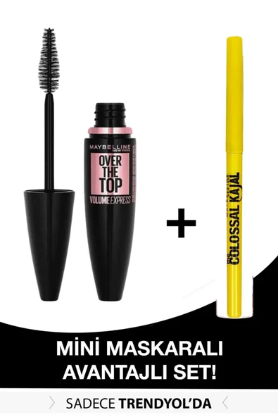 MAYBELLİNE NEW YORK Over The Top Maskara ve + Colossal Kajal Liner Black 767869787 ürün görseli 1