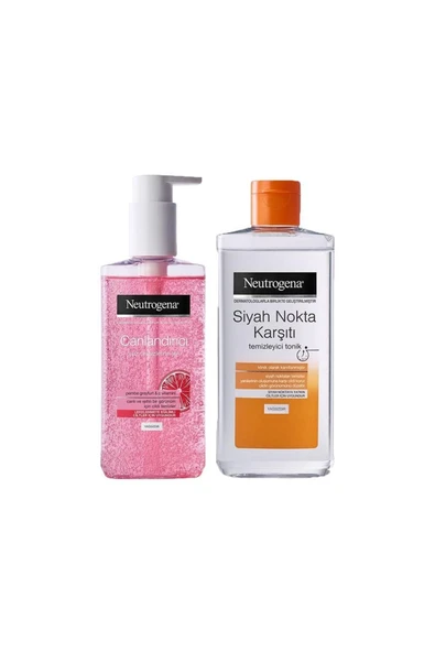 NEUTROGENA Yüz Yıkama Jeli Pembe Greyfurt 200 Ml Ve Siyah Nokta Temizleyici Tonik 200 Ml ürün görseli 1