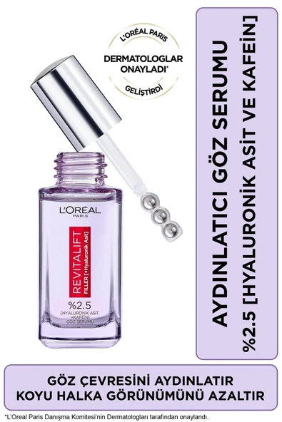 L'OREAL PARİS Revitalift Filler Aydınlatıcı Göz Serumu 20ml ürün görseli 1