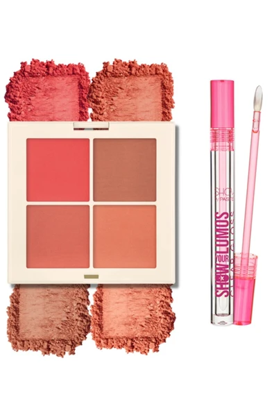 SHOW BY PASTEL Show Your Mood Blush Set - Allık Seti 442 Dreamy + Show Your Lumos Clear Gloss - Dudak Parlatıcısı ürün görseli 1