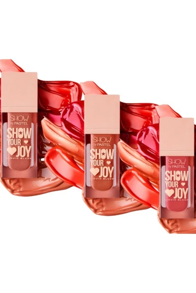 SHOW BY PASTEL 3 LÜ Set Show Your Joy Liquid Blush - Likit Allık 57 -58 - 53 3 renk birlikte ürün görseli 1
