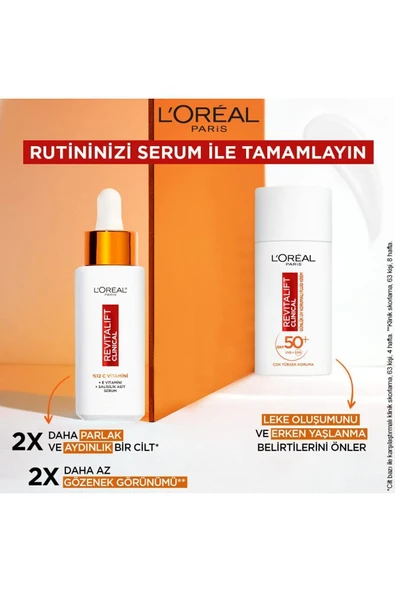 L'OREAL PARİS Revitalift Clinical Spf 50 ML + C Vitamini Aydınlatıcı Serum 30ml ürün görseli 1