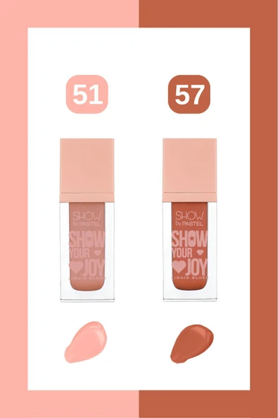 SHOW BY PASTEL Show Your Joy Liquid Blush Set - Likit Allık 51 + 57 ürün görseli 1