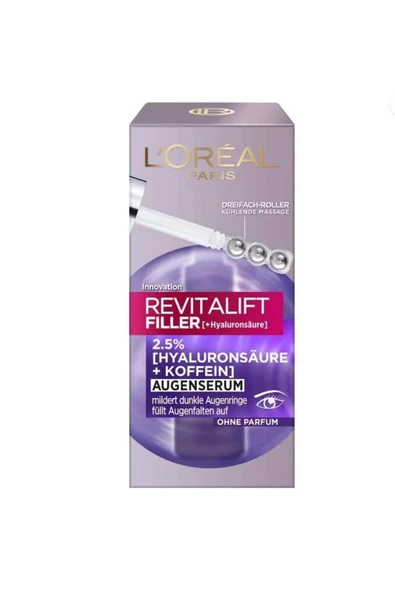 L'OREAL PARİS - Göz Serumu Revitalift Dolgusu %2.5 Hyaluronik Asit + Kafein ürün görseli 1