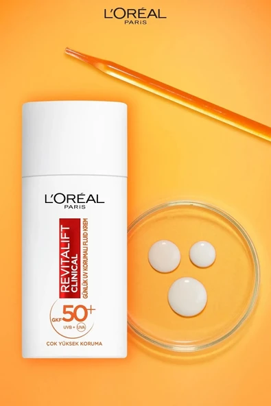 L'OREAL PARİS Revitalift Clinical Spf 50+ Günlük Yüksek Uv Korumalı Yüz Güneş Kremi 50 Ml ürün görseli 1
