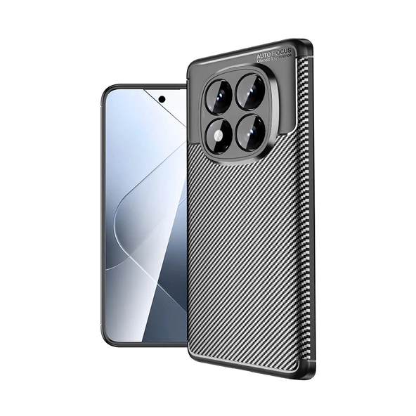 HEPTEKİLETİŞİM Redmi Note 14 Pro 4G Kılıf Kamera Çıkıntılı Karbon Fiber Dokulu Renk Atmaz Kapak (negro) ürün görseli 1