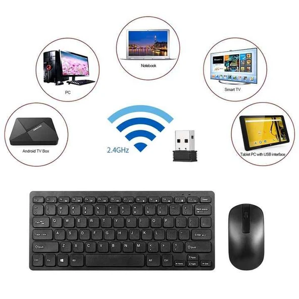 SPRANGE SR-K1 Multimedya Wireless Kablosuz Q Klavye & Mouse - Resim 4