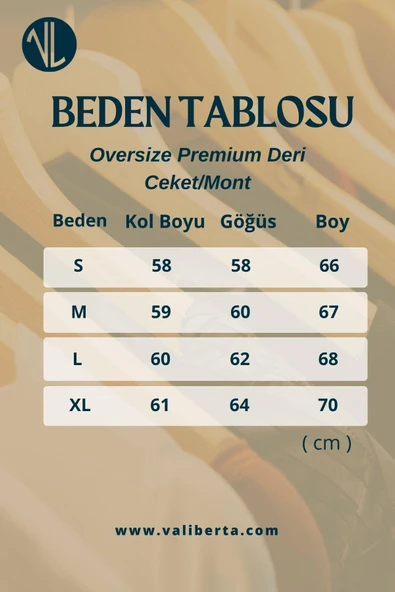 Oversize Premium Deri Ceket/Mont - Taba - Resim 6