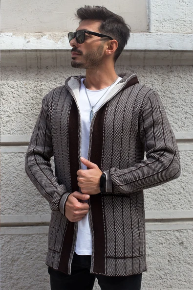 Kahve Erkek Archer Panço Hırka ürün görseli 1