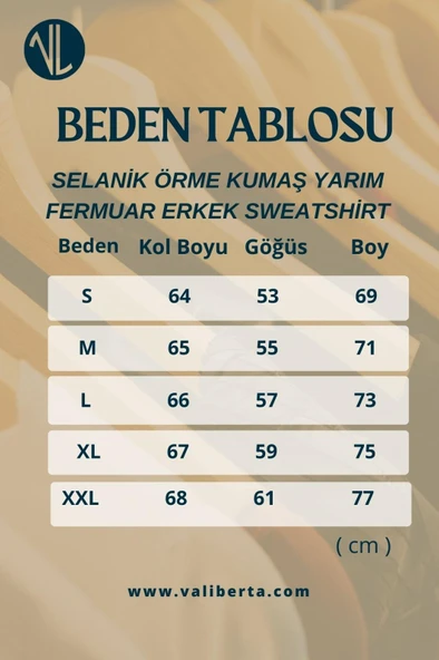 Lars Selanik Örme Yarım Fermuar Erkek Sweatshirt - Antrasit - Resim 8