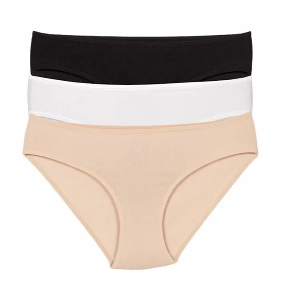3 lü Paket Şahin Bayan Likralı Bikini Külot 30625 ürün görseli 1