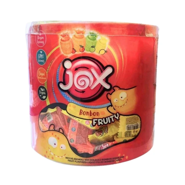 JOX Fruity Bonbon Meyve Aromalı Sıvı Dolgulu Bonbon Şeker (5 G X200 Adet) ürün görseli 1