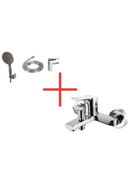 Creavit SH150-3 Fonksiyonlu El Duşu ve LN2500 Luna Banyo Armatürü Seti ürün görseli 1