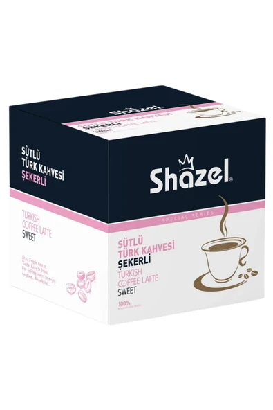 Shazel Hazır Sütlü Türk Kahvesi 11g x 12li - Şekerli ürün görseli 1