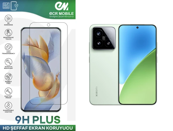 Xiaomi 15 Ekran Koruyucu 9H Esnek Nano Cam Tam Uyumlu Şeffaf ürün görseli 1