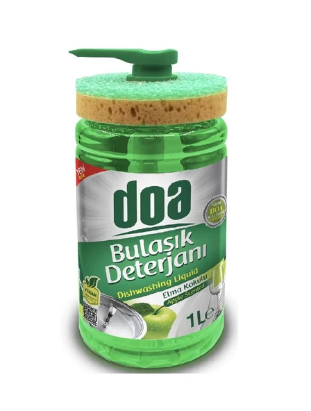 DOA Sıvı Bulaşık Deterjanı Süngerli Elma kokulu 1000 ml ürün görseli 1