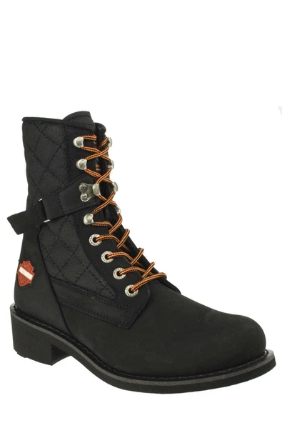 HARLEY DAVIDSON - NEW WORKER BLACK NUBUK KADIN BOT - Resim 3