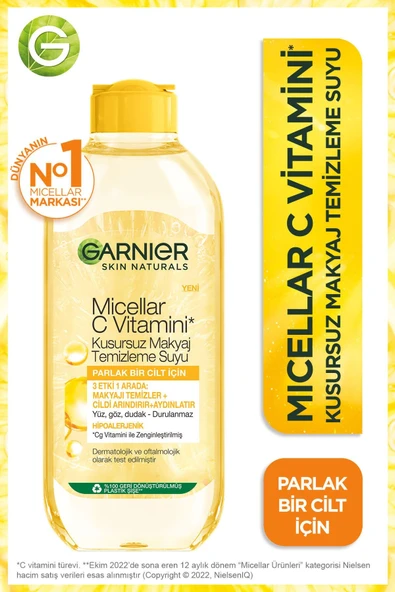 Micellar C Vitamini Kusursuz Makyaj Temizleme Suyu 400ml ürün görseli 1
