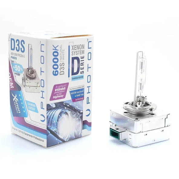Photon D3S 6000K Beyaz Xenon Ampul +%50 Fazla Işık ürün görseli 1