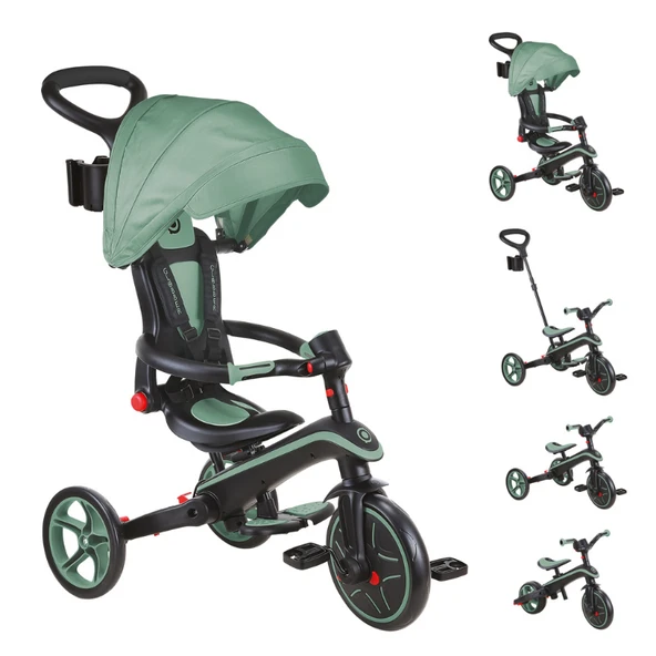 Globber Explorer 4in1 Katlanabilir Bisiklet - Zeytin Yeşili ürün görseli 1