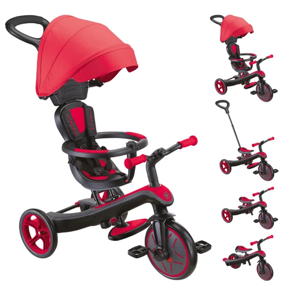 Globber Explorer 4in1 Trike Bisiklet - Kırmızı ürün görseli 1