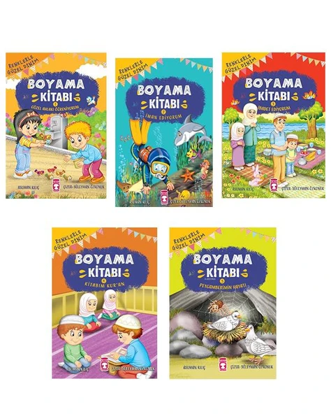 Renklerle Güzel Dinim Boyama Kitabı Set 5 Kitap ürün görseli 1