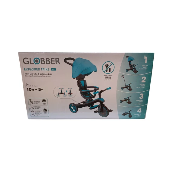 Globber Explorer 4in1 Trike Bisiklet - Mavi - Resim 10