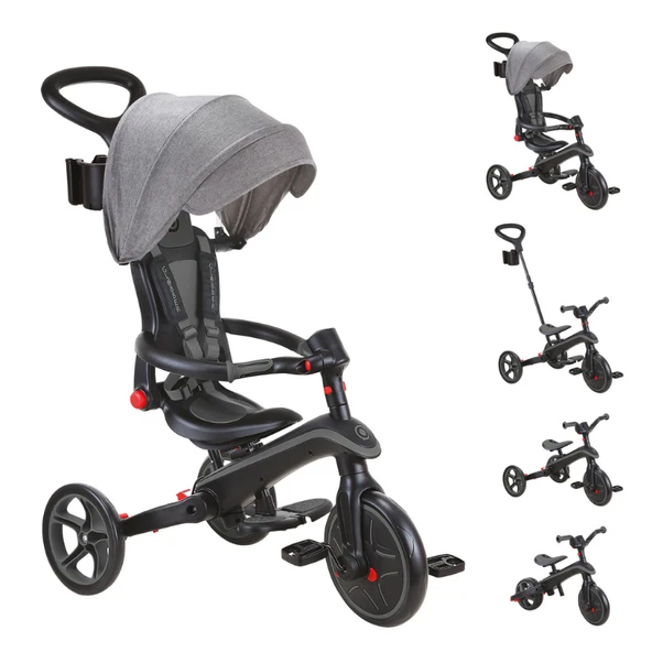Globber Explorer 4in1 Katlanabilir Bisiklet - Siyah/Gri ürün görseli 1