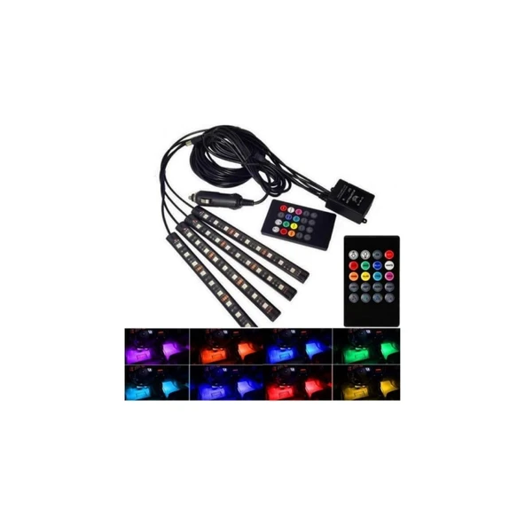 Sese Duyarlı RGB Ayak Altı Led 12'li ürün görseli 1