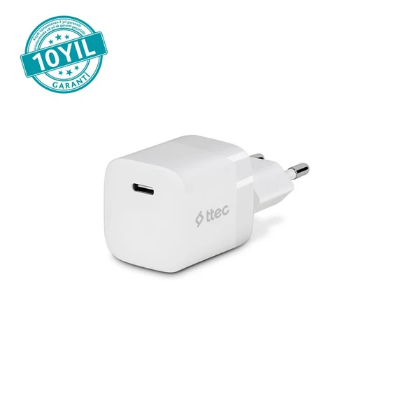 ttec SmartCharger 30W PD USB-C Seyahat Hızlı Şarj Aleti ürün görseli 1