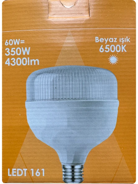 (1 Adet) Osaka 60W (350W) Beyaz Işık E27 Duylu (Kalın Duy) Led Torch Ampul ürün görseli 1